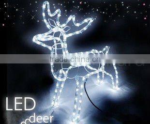 train christmas rope light Fancy LED magic colour christmas lights for outdoor project/LED 3D motif christmas deer snowman