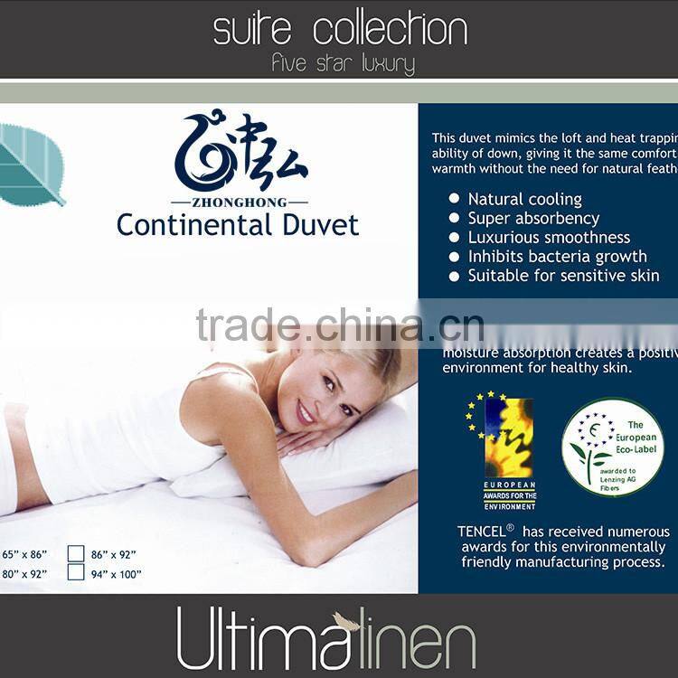 New products 2016 hotel bed 50% Tencel Fiber 50% 3D fiber Duvet Insert