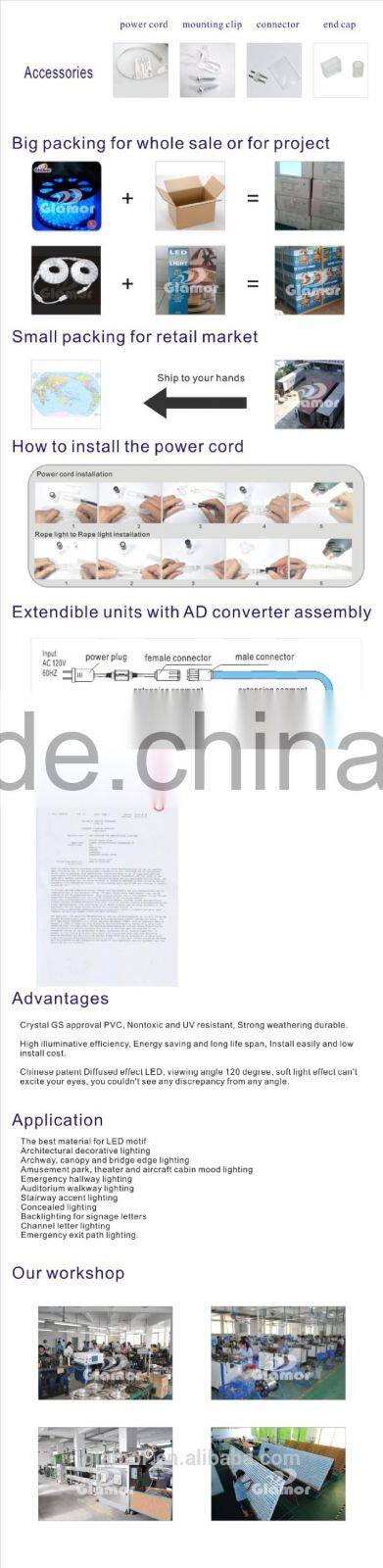 150' spool rope lighting ul approval, rgb rope lights