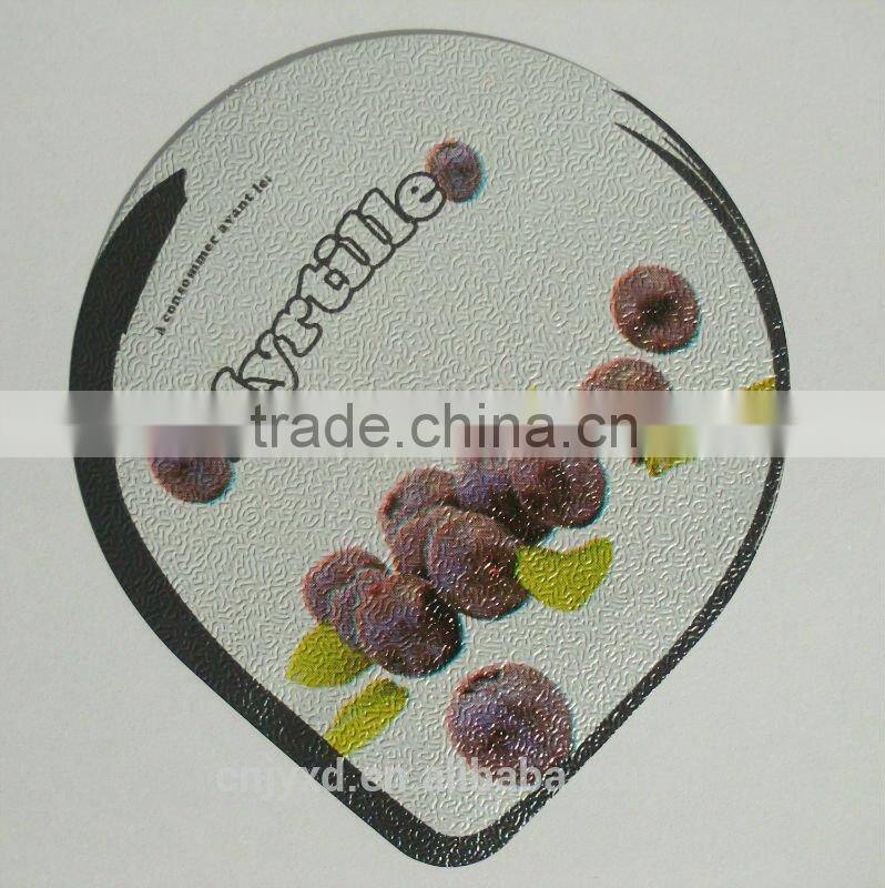 heat sealing aluminium lid for yogurt
