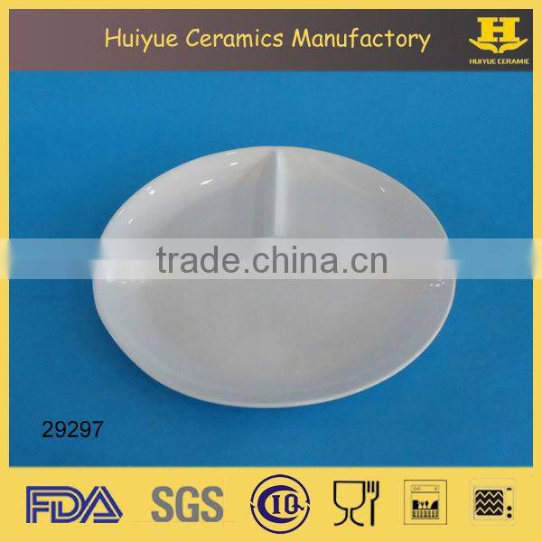 wholesale white porcelain serving plate/dishes , ceramic dinner plates, boat shaped serving plate