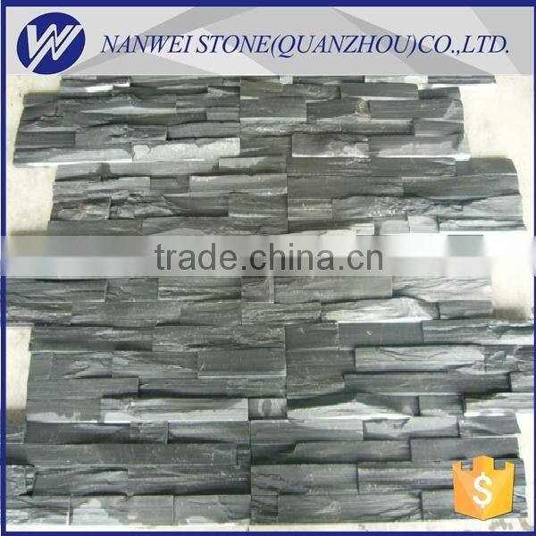 Dark color natural slate tiles for wall covering