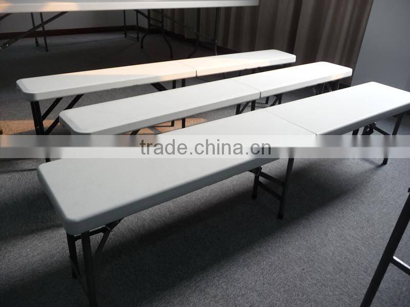 Square shape blow moulded foldable table,blow moulded furniture,plastic folding table