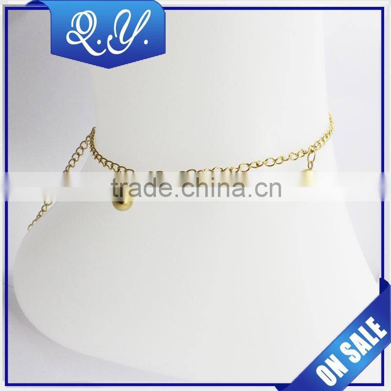18K Gold Plated Stainless Steel Foot Jewelry Anklet Chain Gold Chain Design for Girls