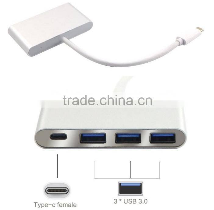 Type-C USB 3.0 3 in 1 Combo Hub for MacBook 12-Inch (with USB -C Charging Port)