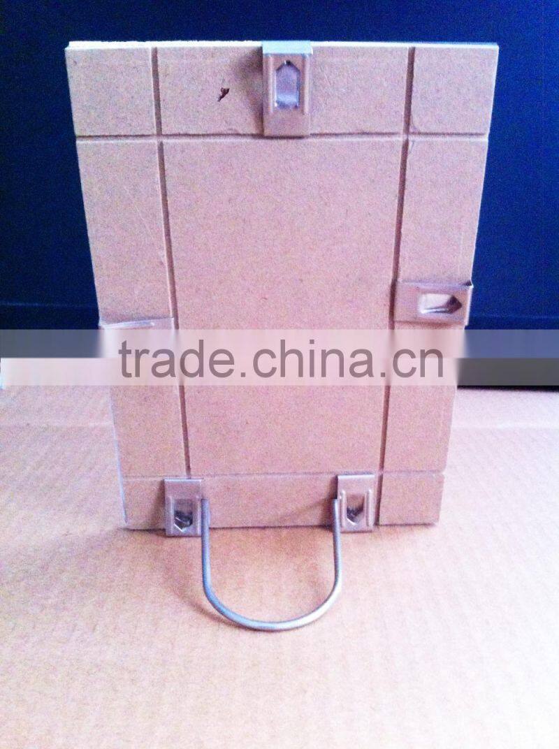 Clip snap frameless glass photo frame with large foam corners for table or wall hanging