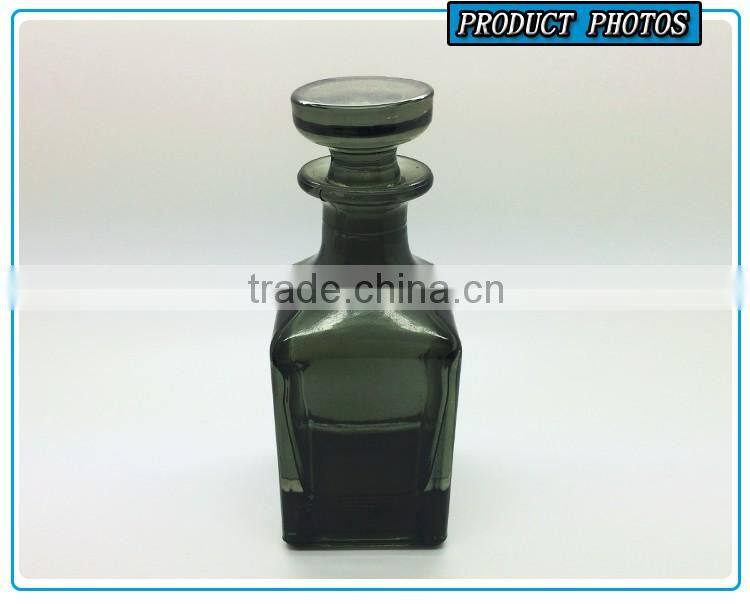 150ml black colored square glass perfume display bottle