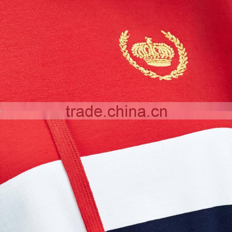 Custom wholesale fashion auto strip girls casual hooded dress with pocket