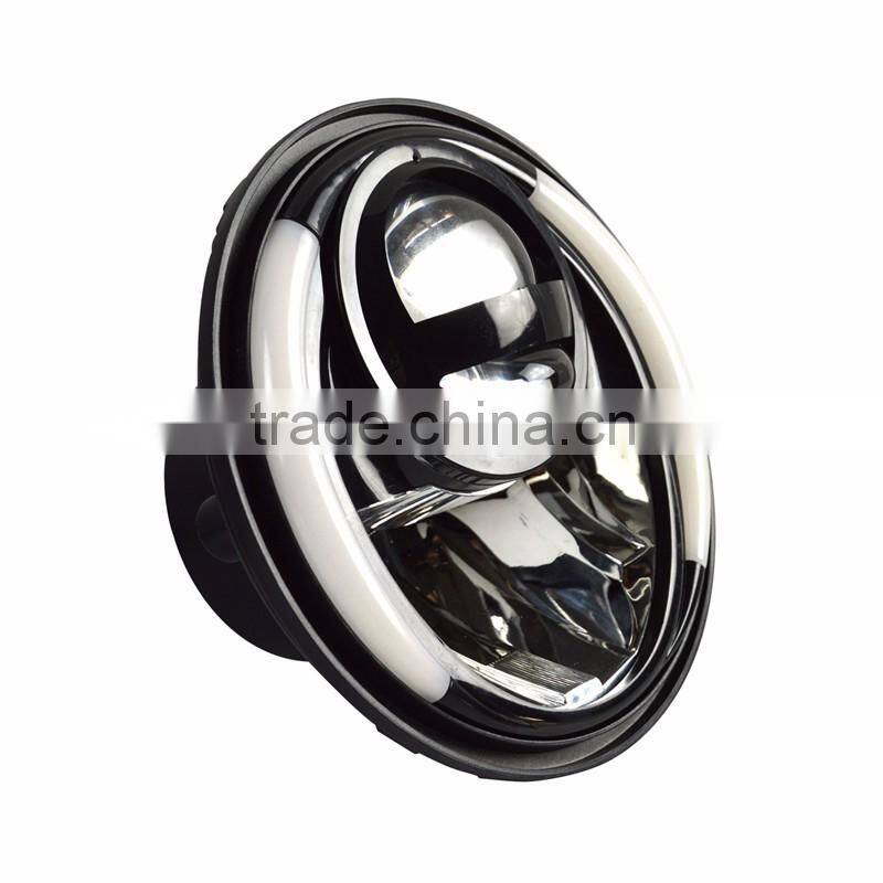 7" Motorcycle 30w H4 Hi/Low LED Headlight W/ Amber LED turn Signal Lamp Fits Harley Jeep JK CG125 Cafe Racer Bobber