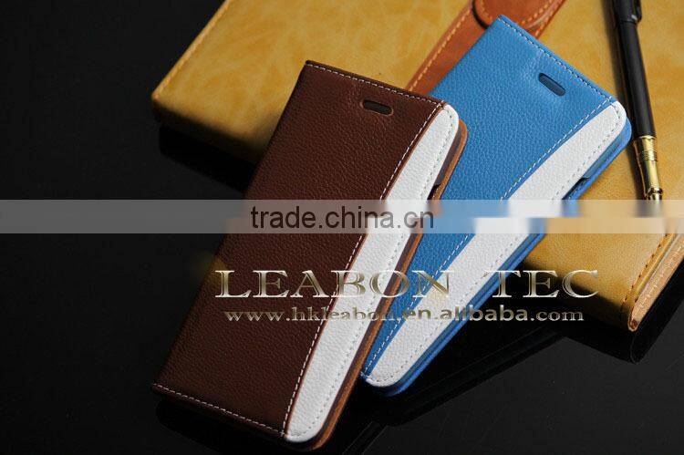 Wholesale new hot selling For iPhone 6 plus real leather case nice price made in China