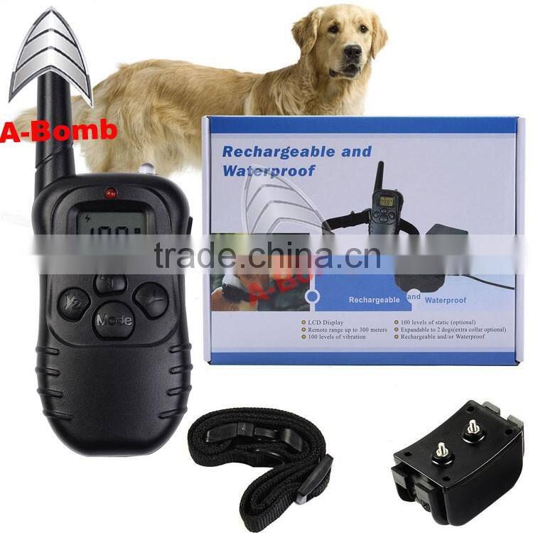 For 1 dogs 100lv shock vibra LCD display 998DR Remote Control Dog Training Collar Rechargeable Waterproof Pet Training Collar