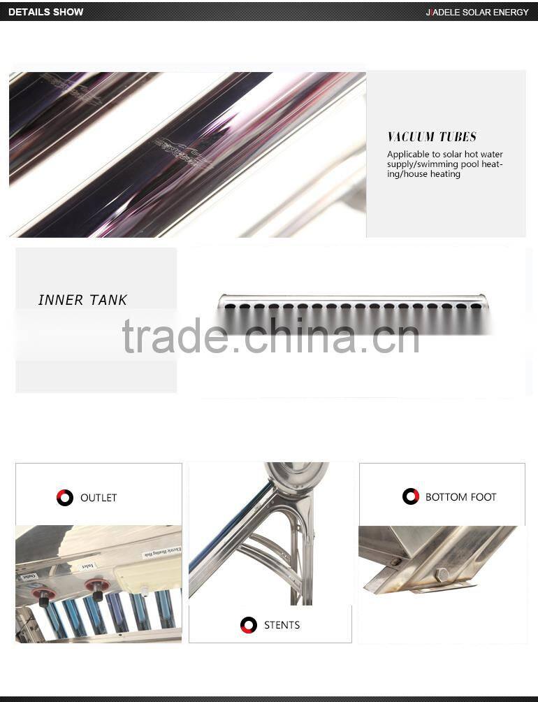 300L Non-Pressurized Home Solar Water Heater - Stainless Steel