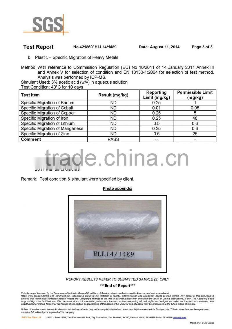 Hot Plastic Bag for Warehouse