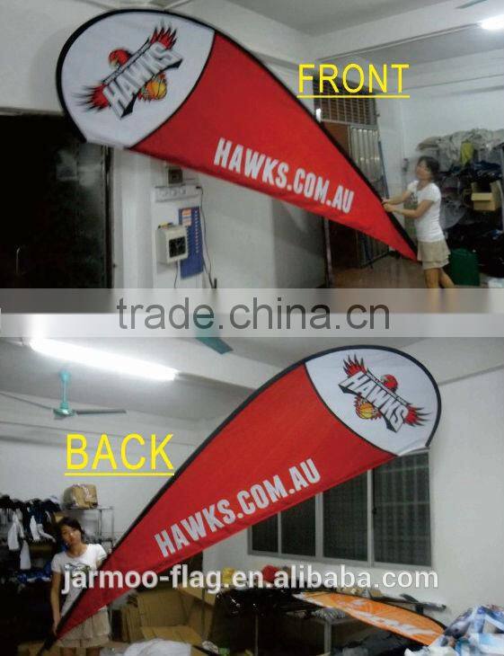 Various waterproof teardrop banners