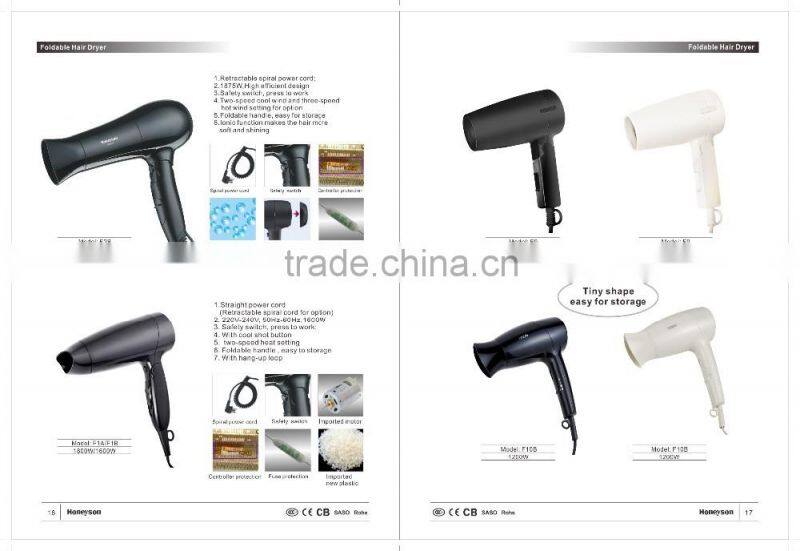 5 Star Hotel Guest Room Wall Hang-up Hair Dryer with iIonic Function