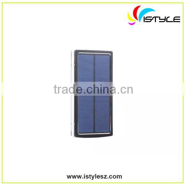 New type Customized color and logo real capacity 10000mah portable solar power banks with powe for mobile phones and USB devices