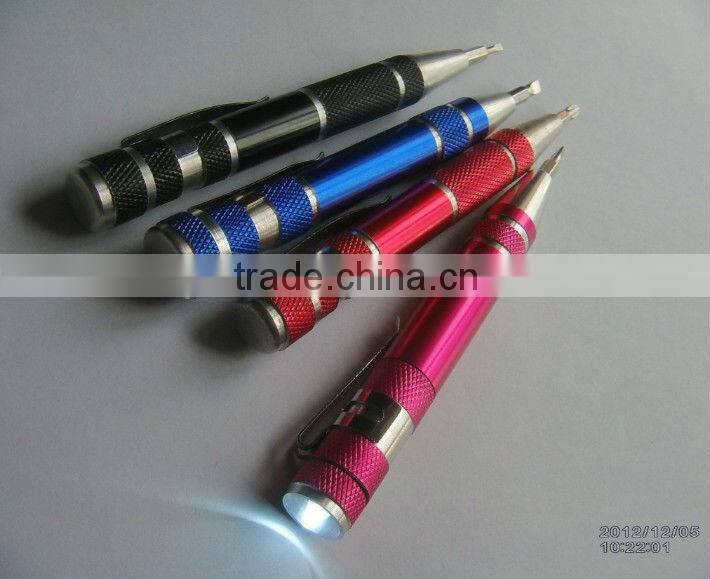 led aluminum alloy pen light&flashlight&torch multi tool led flashlight