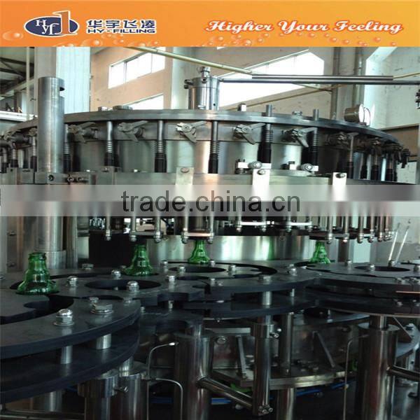 Glass bottle carbonated beverage filling line