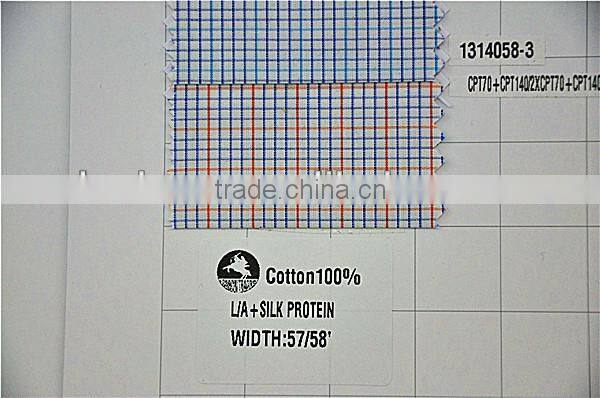 Wholesale High Quality Cotton Purple Plaid Fabric For Top Shirts