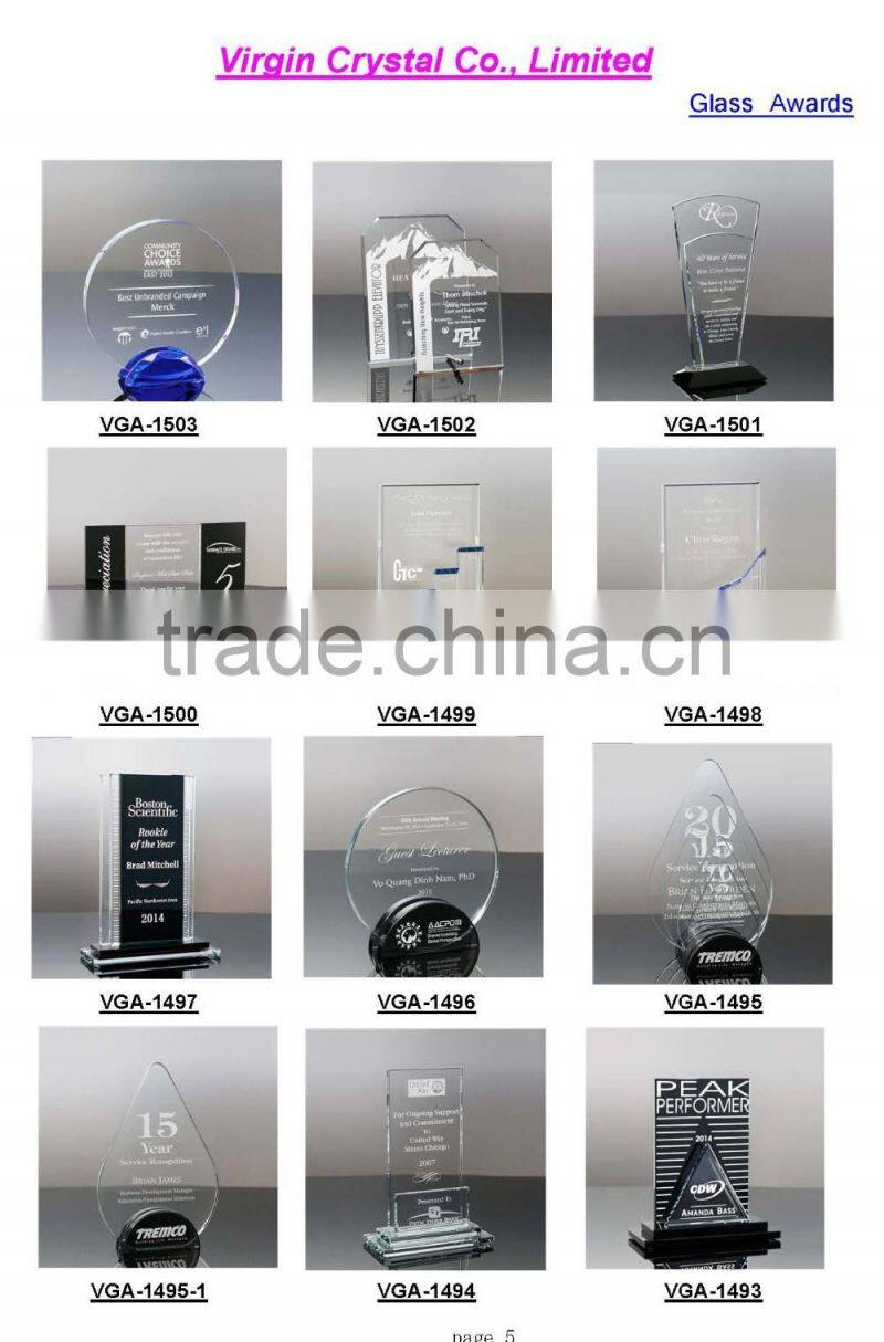 Mini Glass Awards Souvenir With Personal Logo Engraved