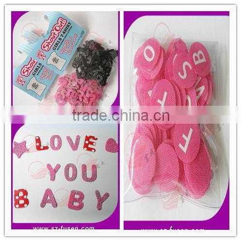 removable hook and loop letters for party