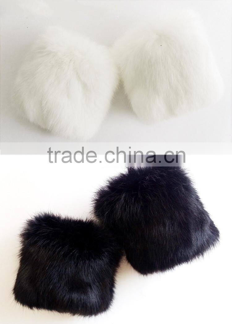 Winter Oversleeve Luxurious Rabbit Fur Real Coat Fur Cuff