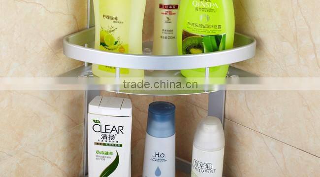 modern decorative wall shelf wall decor shelf/3 layer aluminum bathroom shelf/corner shelves for bathroom