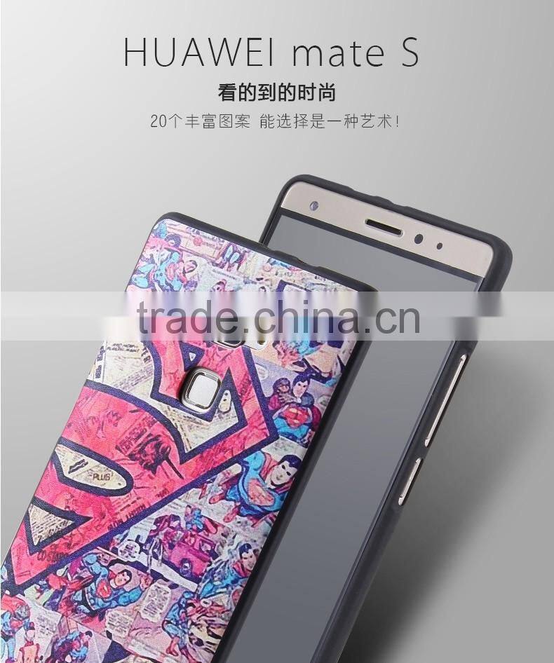 Colored drawing Flower Flag Catoon Soft TPU Silk Skin case for Huawei Mate S/Mate 8/Mate 7/Honor 7