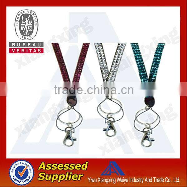 Rhinestone Lanyard with camer and ID card holder