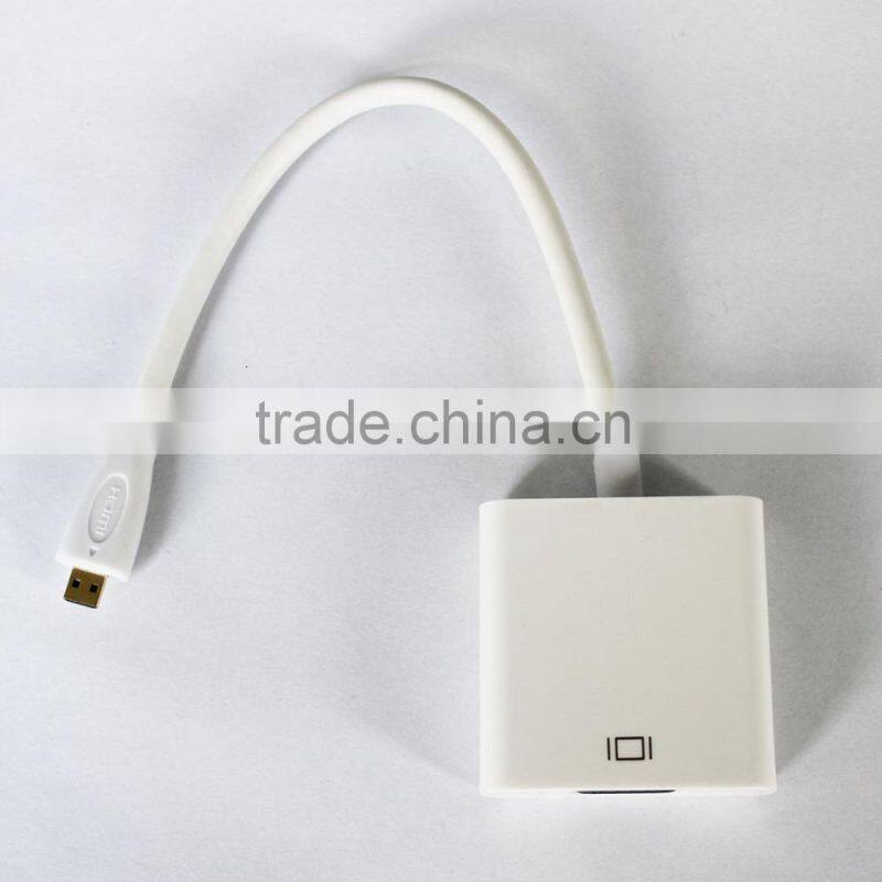 HDMI to VGA with Audio + Mini Micro HDMI to hdmi Convertor adapter 3 in 1 cable
