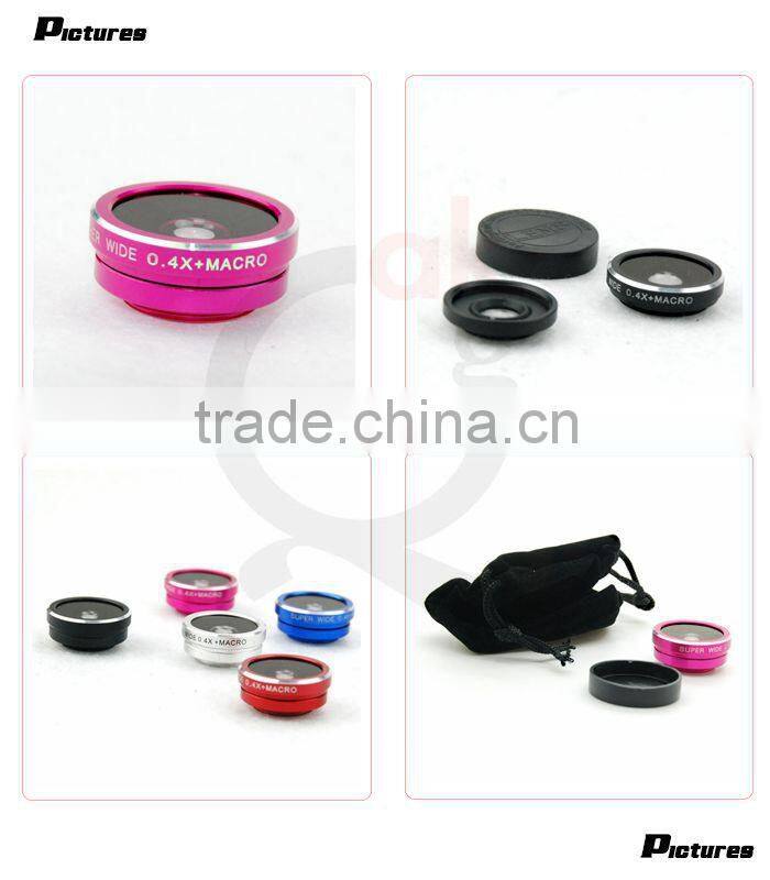 2 in1 camrea lens 0.4X Super Wide Angle+10X Macro Photo Lens Kit for iPhone Samsung