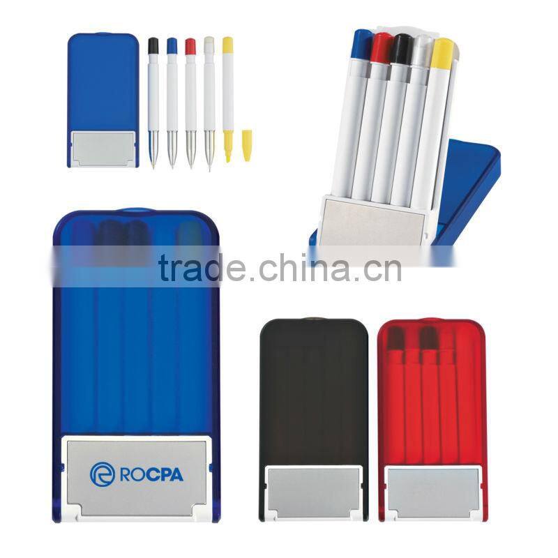 5-In-1 Desktop Writing Set_red