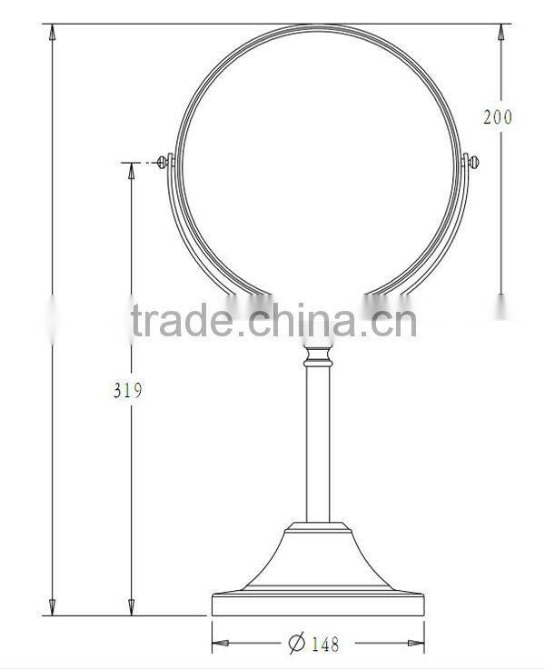Deck mounted magnifying makeup mirror, 2 side mirror mr8004-2
