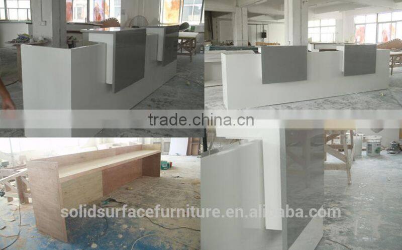 High standard solid surface modern nail reception desk
