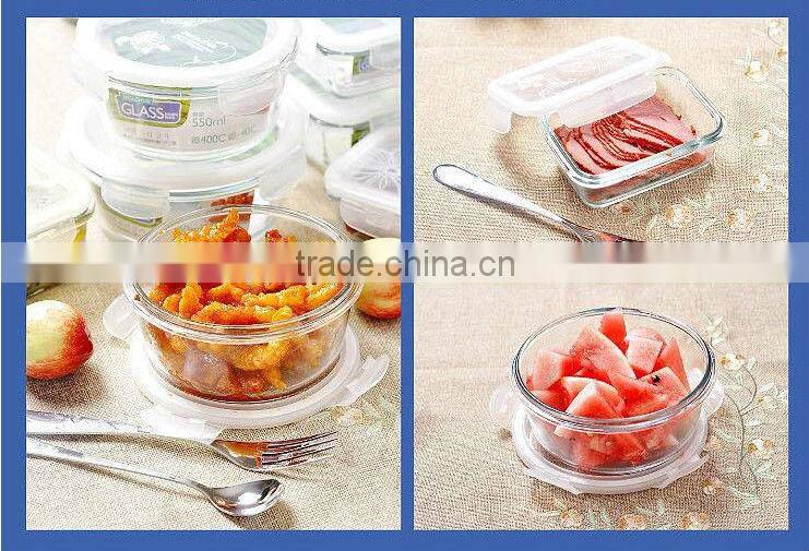 High Quality Glass Food Portable Cheese Storage Containers