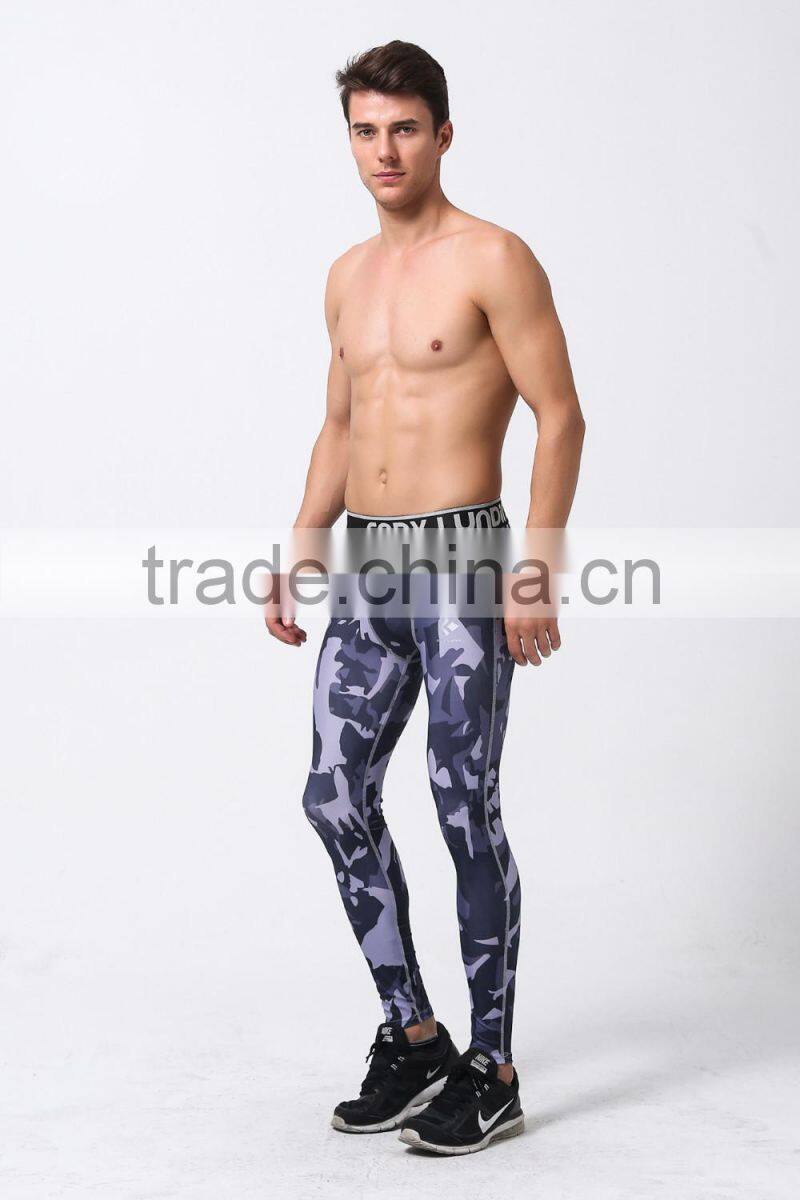 Camo Mens Compression Pants Leggings Jogging Running Base Layer Fitness Trousers Tights Sport Training Gym Wear