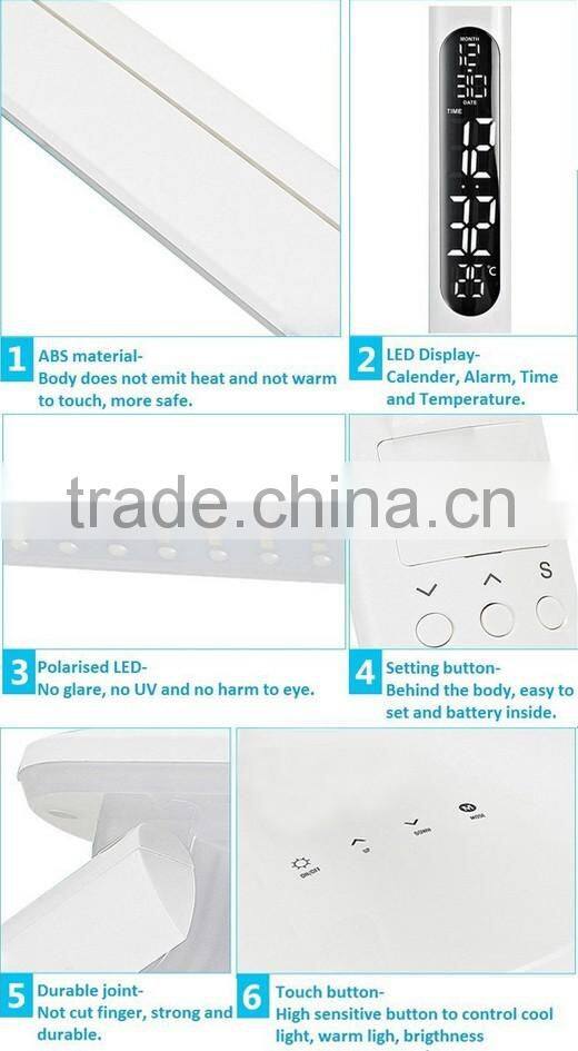Foldable Dimmable CE&ROHS led color changing table lamp touch