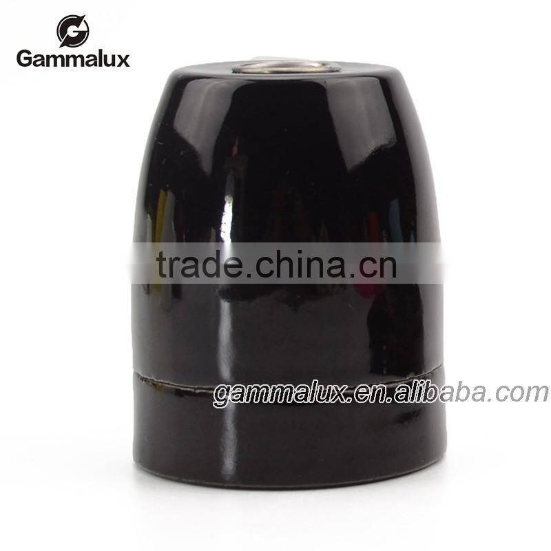 E27 Ceramic Ceiling Rose Light Holder, Light Pink Braided Electric Wire