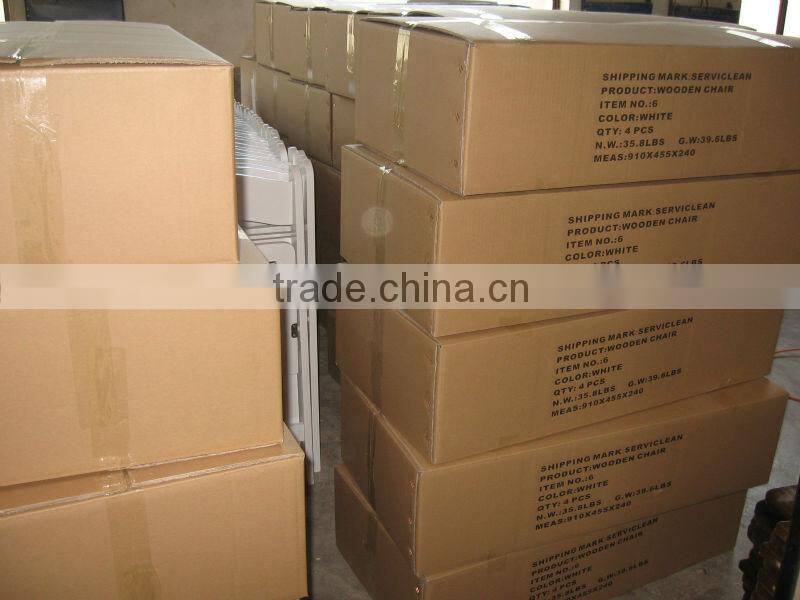 China supply wood used folding tables chairs for sale