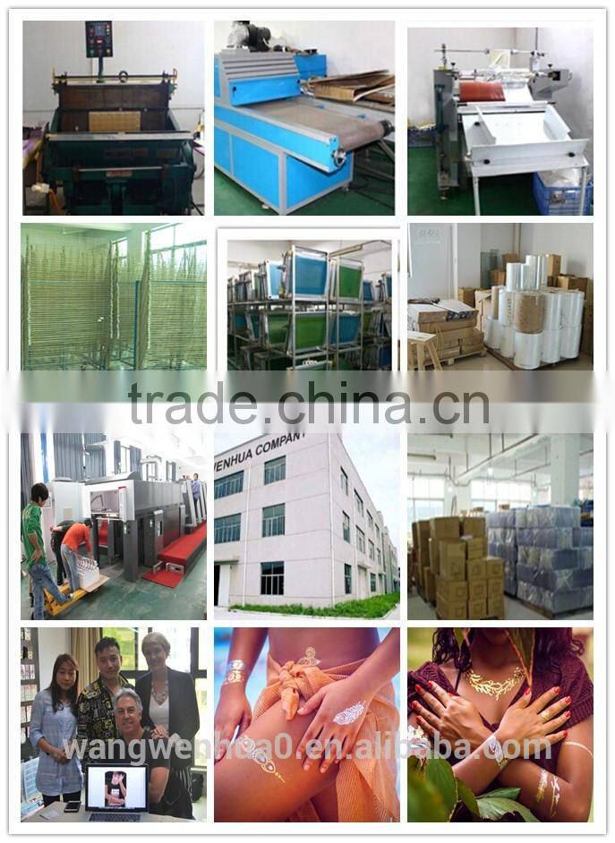 2016 waterproof temporary tattoo ,wholesale temporary tattoo sticker, Waterproof tattoo sticker in gold