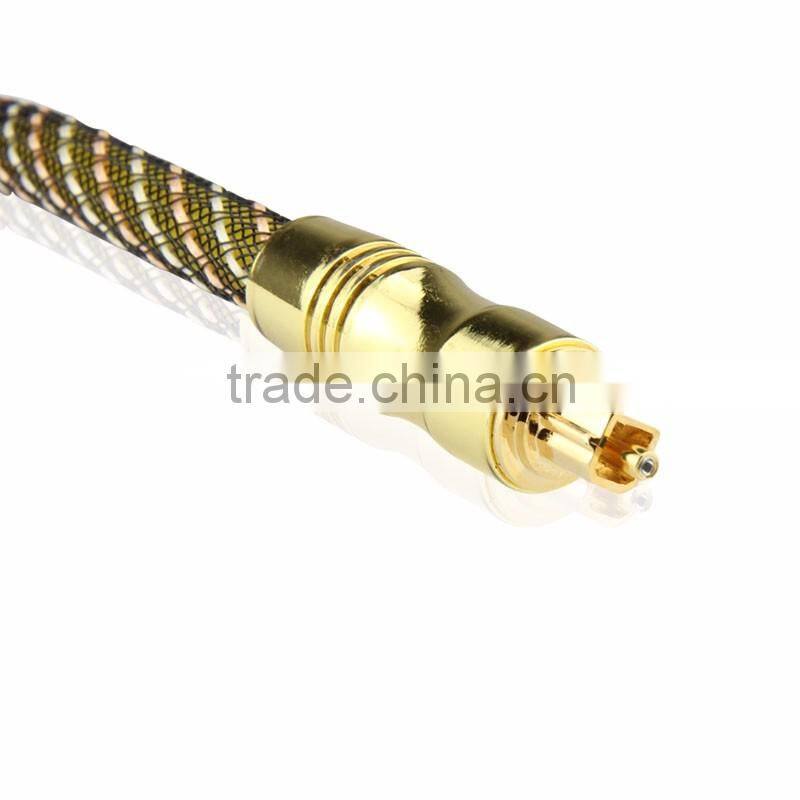 High speed black Fiber Optic Audio Cable Toslink Plug to Optical 3.5mm Jack Cable