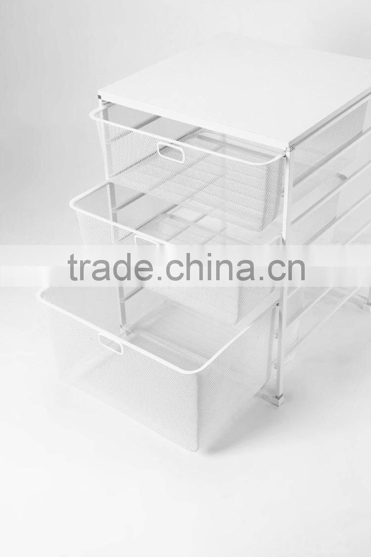 Metal Storage Basket for Garment and Home Furniture
