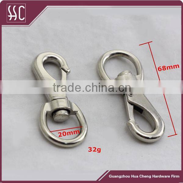 Guangzhou manufacture metal 20mm silver clasp snap hook