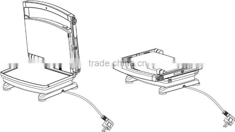 1600W Die-cast Sandwich Press XJ-9k112