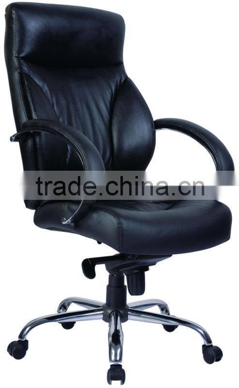PU leather Chromed armrest and base Buffalo top leather Office Chair AGS-6017-1