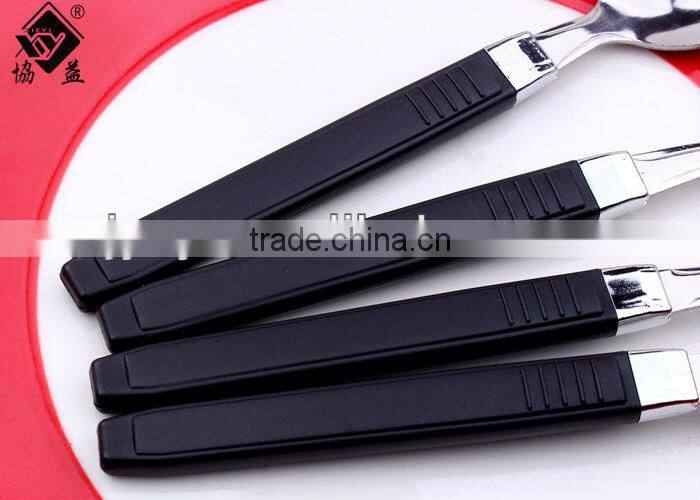 Colorful Stainless Steel Machine Polish PP Plastic Spoon And Fork