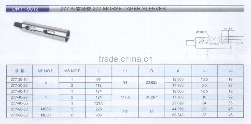 277 MORSE TAPER SLEEVES