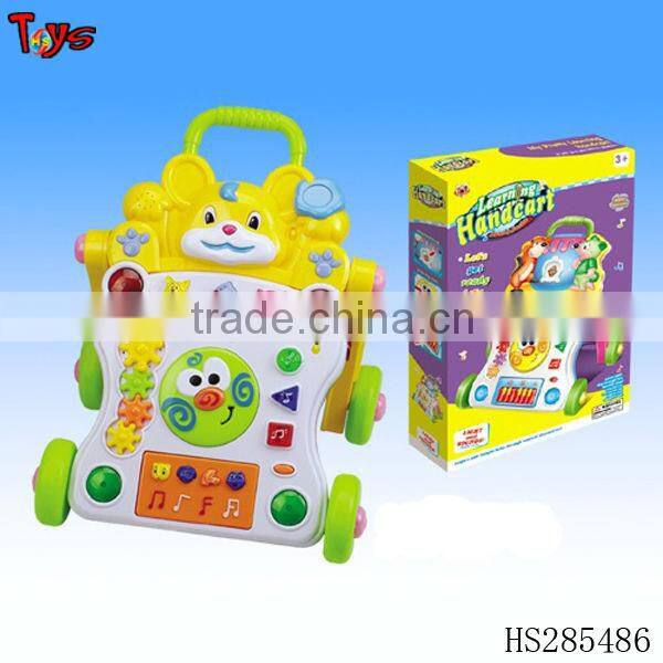 Top quality recorder baby toys with music and light baby handcart