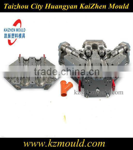 Multi-cavity plastic skew tee pipe fitting mould