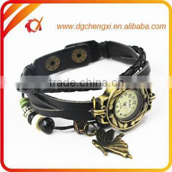 Crown watches for women fancy wrist leather watches